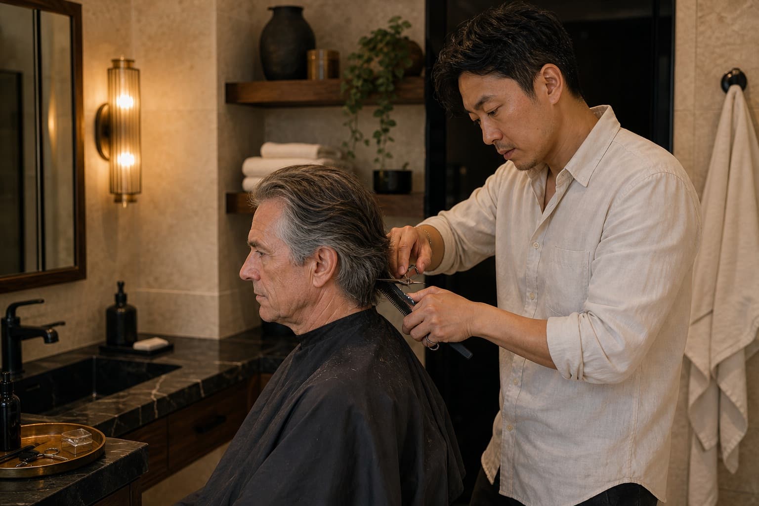 Family photo prep sample for Hair Atelier