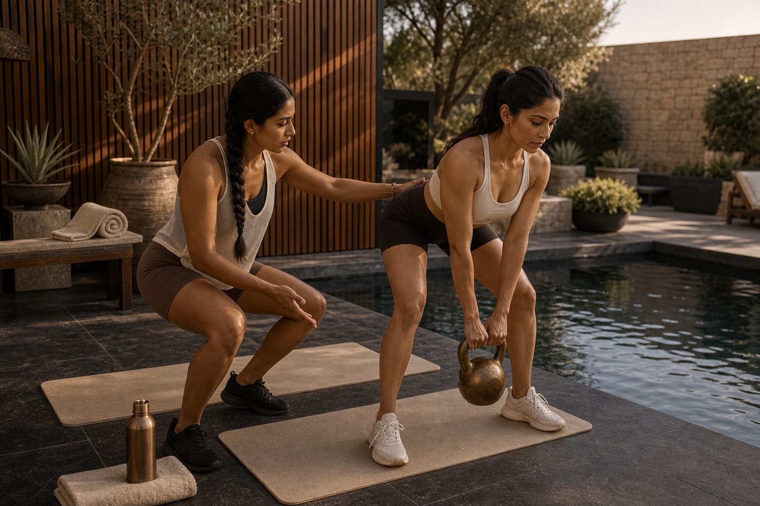Poolside HIIT sample for Private Movement