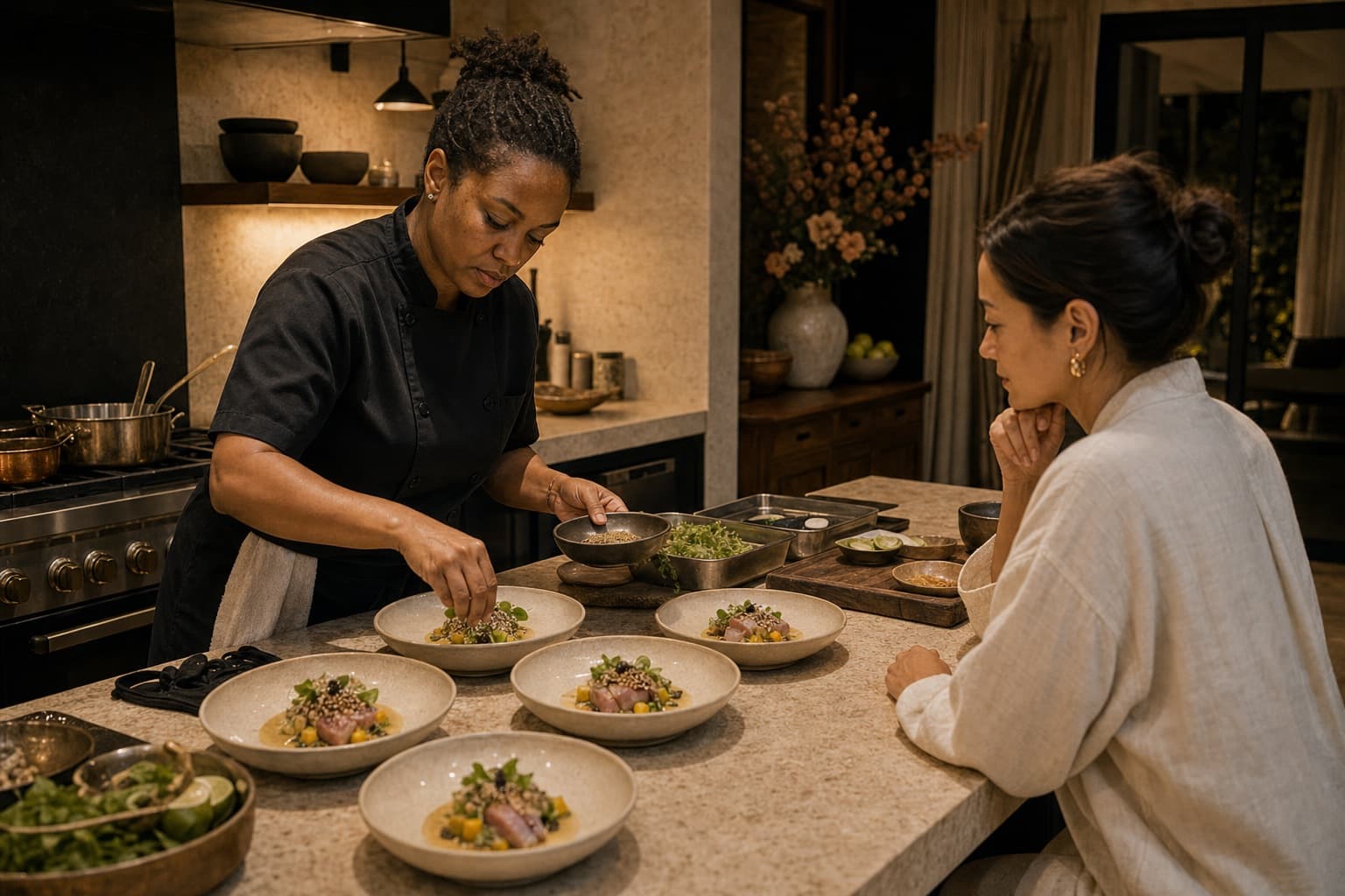 Pacific tasting dinner service option