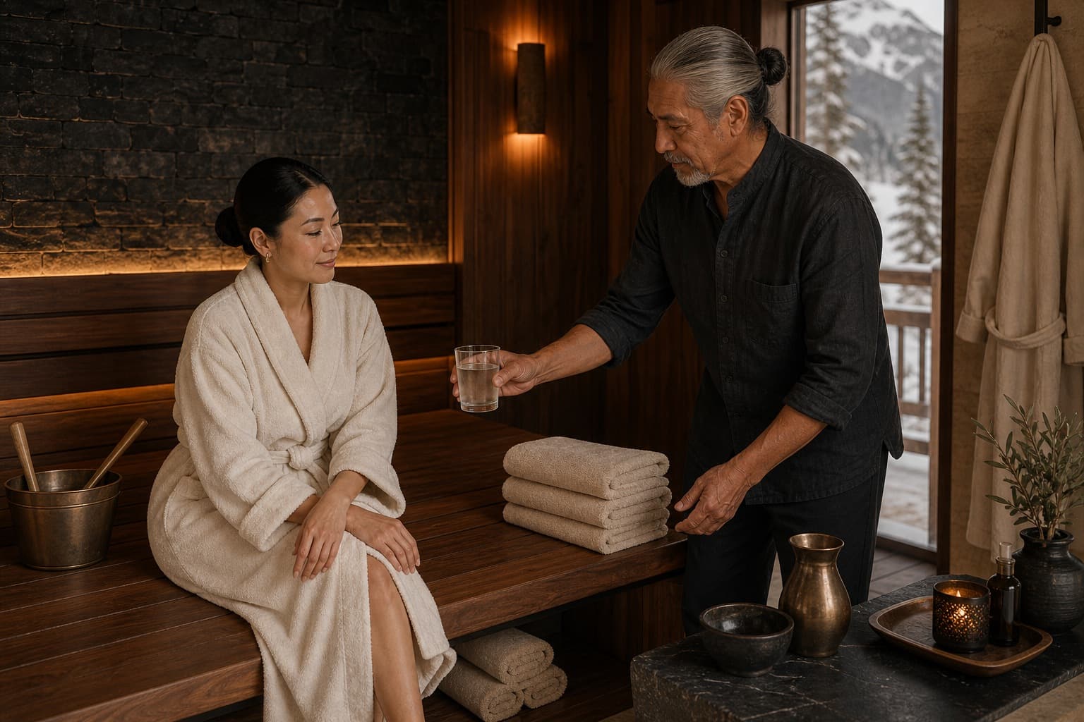 Alpine sauna support sample for Spa Rituals